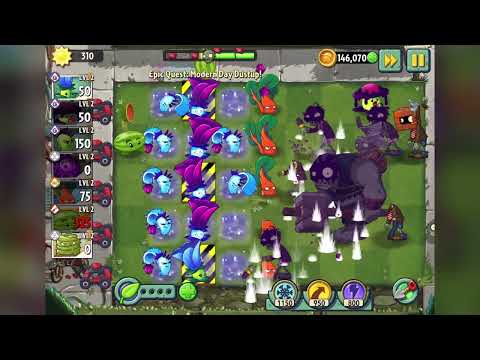 Plants vs zombies 2 / Epic Quest / Modern Day Dustup! / Level 3