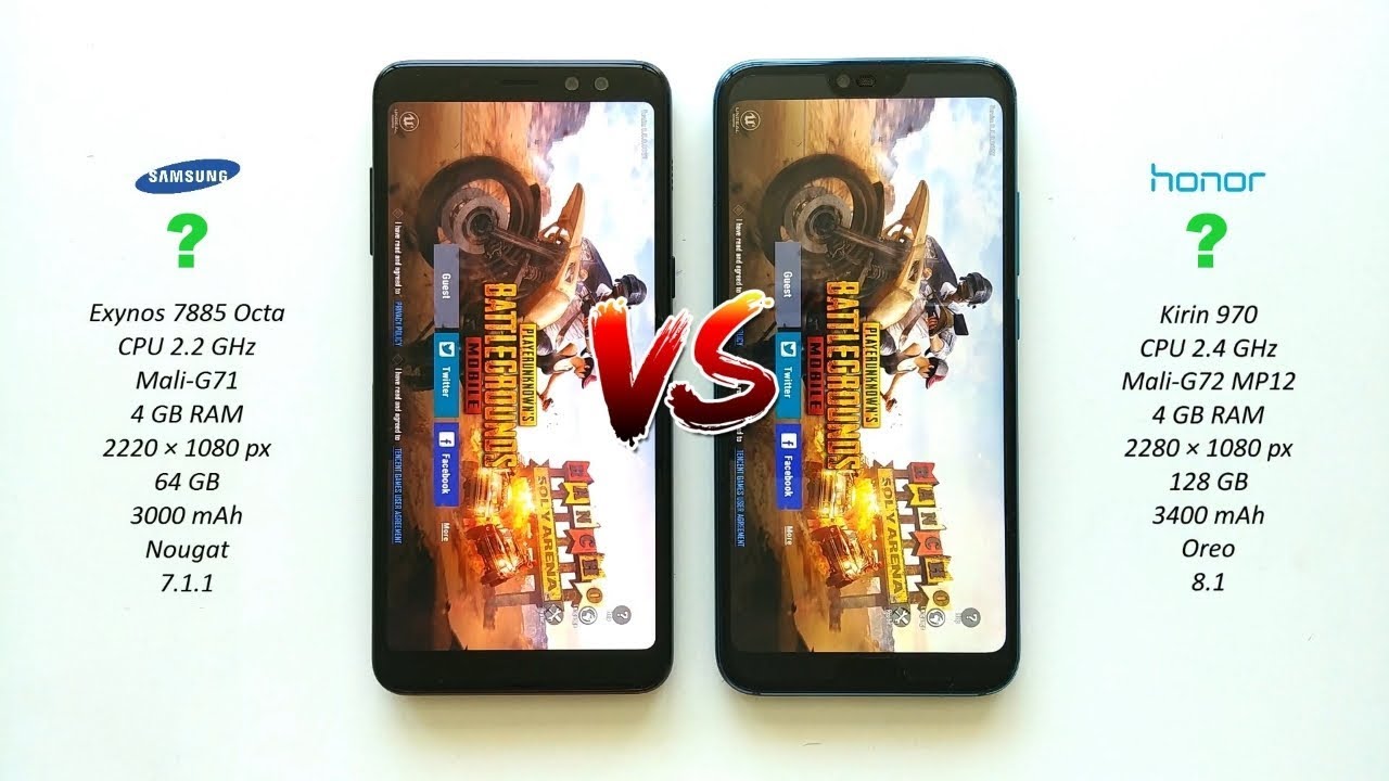Honor 10 vs Samsung Galaxy A8 2018 - Speed Test!
