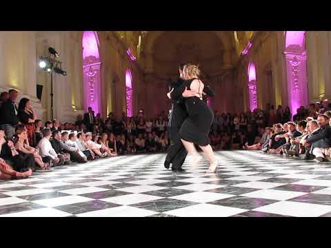  Noelia Hurtado Pitruzzella,    Facundo Piñero,    Vanesa Villalba,    and  Carlos Espinoza  are  dancing  to  "  Amurado  "  by  Pedro Laurenz  at  Torino Tango Festival  in  2019