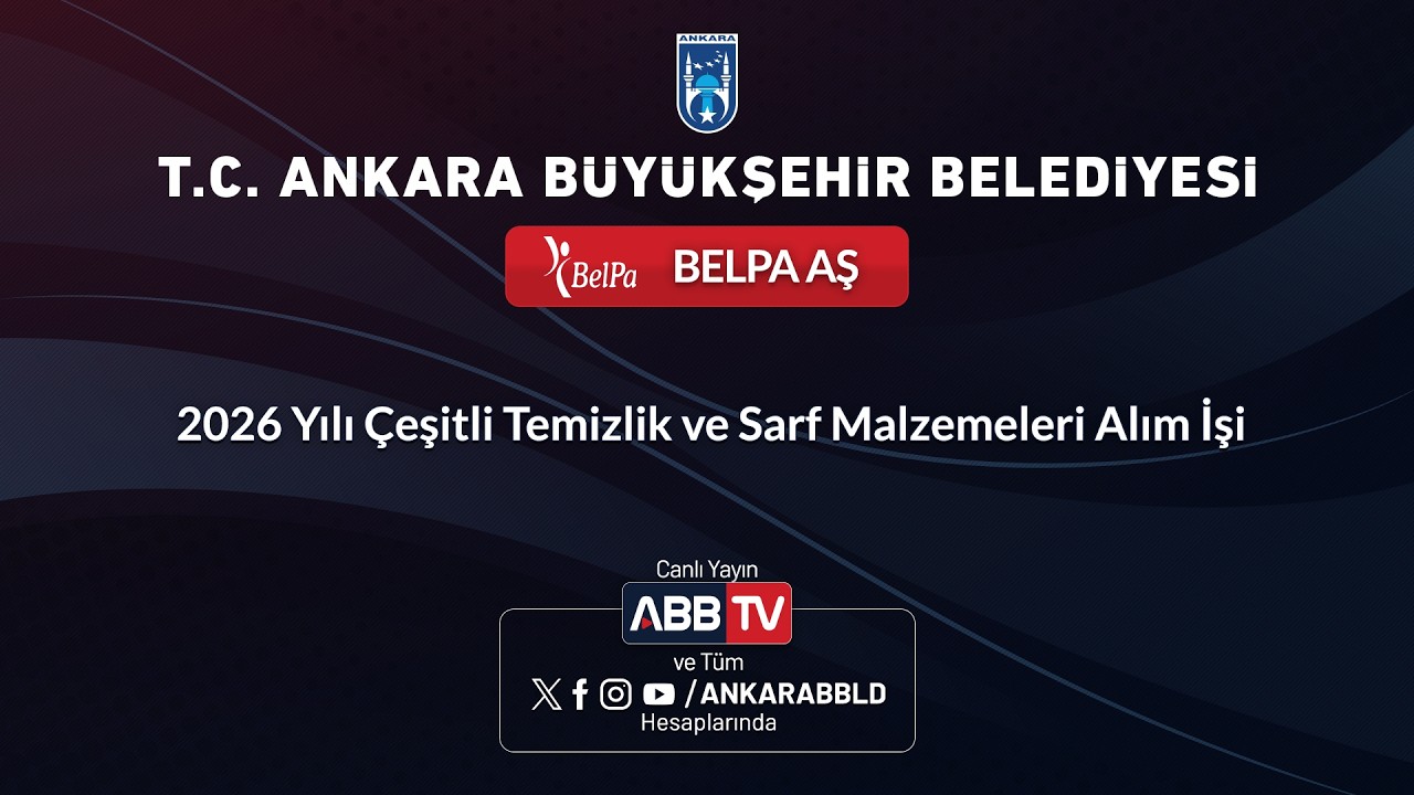 BELPA AŞ - 2026 Yılı Çeşitli Temizlik ve Sarf Malzemeleri Alım İşi