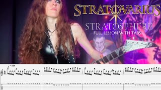 HOW TO PLAY "Stratosphere" by Stratovarius | Full Guitar Lesson with TABS