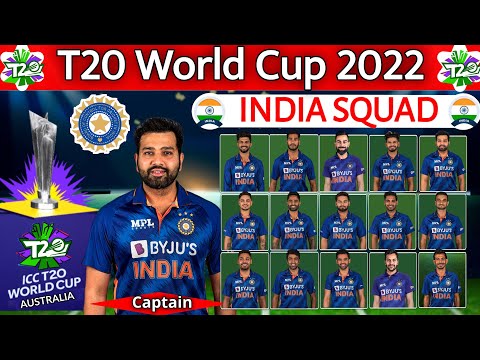 T20 World Cup 2022 - Team India Squad | India Team Squad T20 World Cup 2022 | T20 WC 2022 Australia