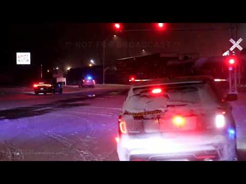 12-15-2019 Macomb, IL - Train hits car, heavy snow