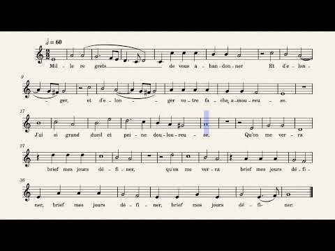 Josquin des Prez - Mille regrets - Soprane