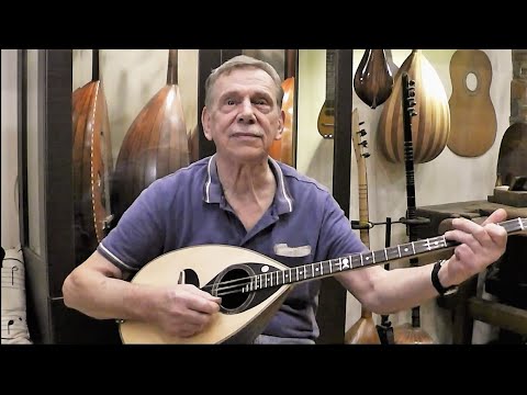 Nikos Strouthopoulos plays bouzouki made by Tasos "Matsaranka song"