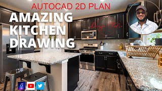 Kitchen Design । AutoCAD 2d । ডিজাইন ভিডিও