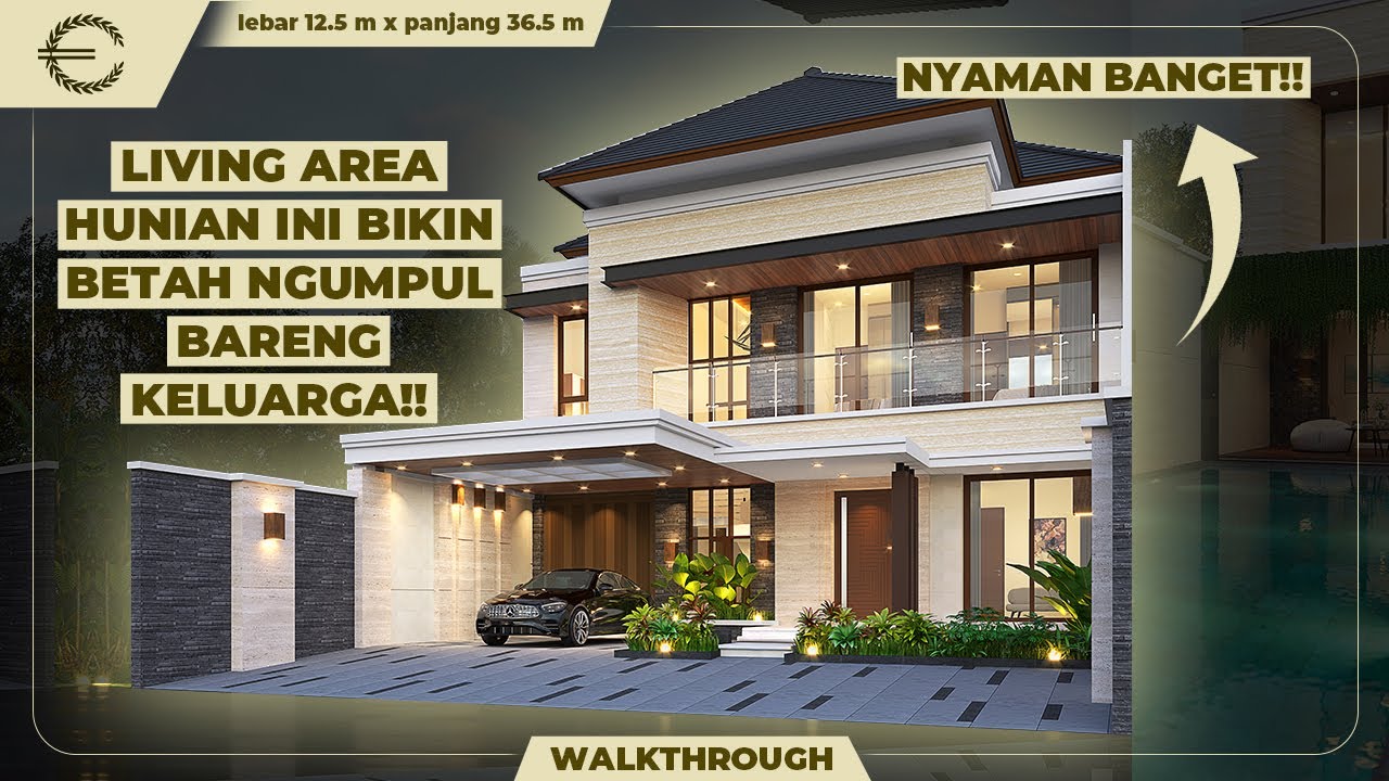 Video 3D Desain Rumah Modern 2 Lantai Ibu Andung - Yogyakarta