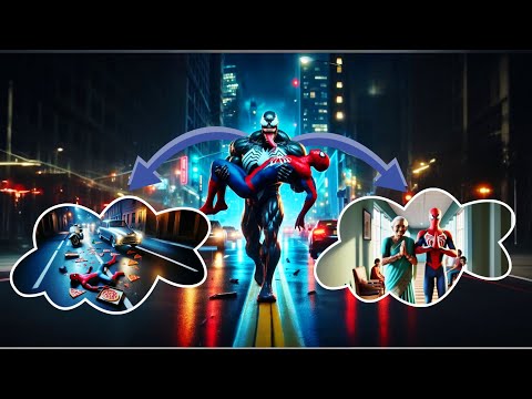 😭Venom, Supergirl, and Captain America rescue Spider-Man 😫😭 #spiderman #joker #marvel #dc 