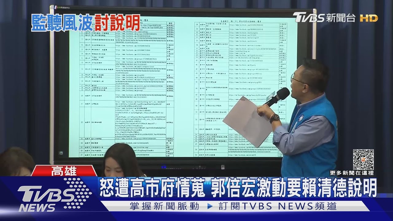 怒遭高市府情蒐 郭倍宏激動要賴清德說明