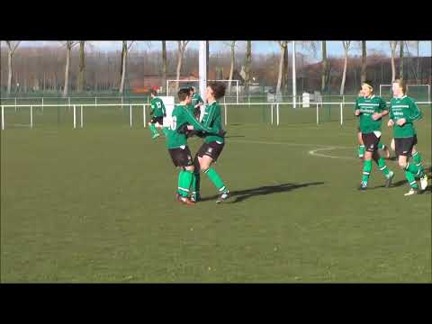 Cerkelladies Brugge B - Union Zandvoorde op 11.02.2018: het doelpunt!