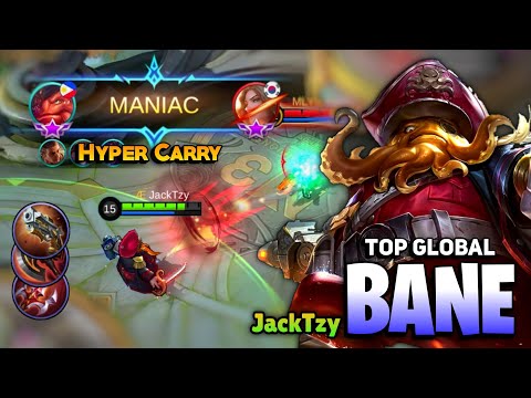 No Savage Today! Bane Hypercarry Gameplay [ Top Global Bane Best Build 2021 ] By JackTzy - MLBB
