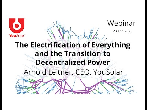 Webinar "The Electrification of Everything and the Transition to Decentralized Power"