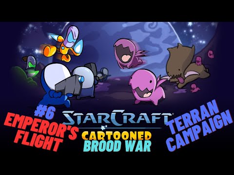 Starcraft Cartooned Campaign #44 | Brood War Terran Campaign #6 | Emperor's Flight
