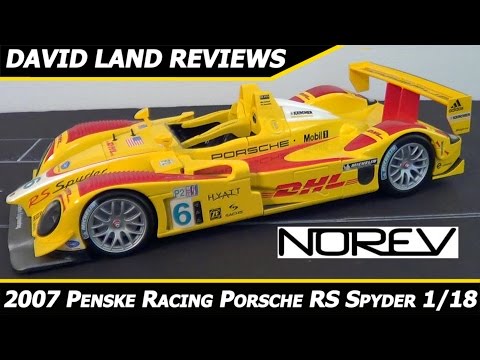 2007 Norev ALMS Penske Racing DHL Porsche RS Spyder 1/18 Utah GP Winner HD Diecast Review