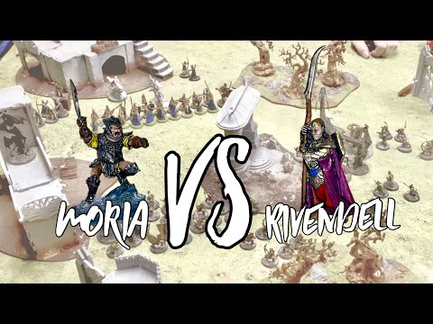 MESBG Battle Report 800 Points Rivendell vs Moria