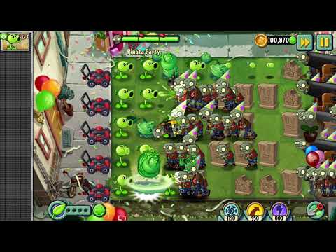 Plants vs Zombies 2 gameplay - Birthday Piñata Party - 10/5/2021