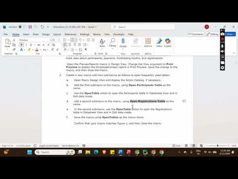 Shelly Cashman Access 365 | Modules 8-10: SAM Capstone Project A Banner Consulting