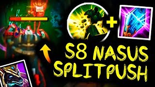 SirhcEz - OHMWRECKER + DEMOLISH RUNE INSANE SPLITPUSH GATE BREACHING NASUS | MY NASUS RUNES SETUP