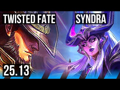TWISTED FATE vs SYNDRA (MID) | 3/1/7 | KR Challenger | 25.13