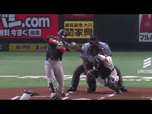 【1回表】大声援に応える先制弾!! マリーンズ・角中 高めの悪球打ち先制2ラン!! 2016/8/28 H-M