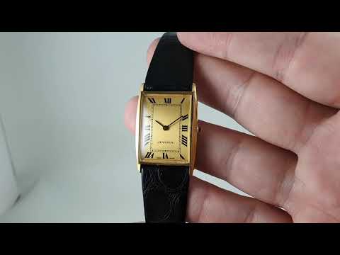 c1977 Juvenia men's vintage tank watch with original strap