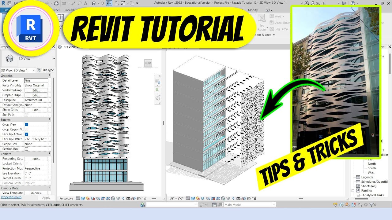 Wavy Facade in Revit Tutorial | Revit Beginner Tutorial