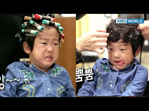 Twins get their firm perm... Seoeon bursts into tears [The Return of Superman/2018.01.07]