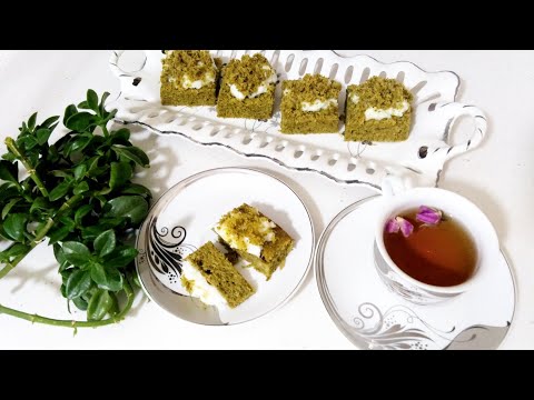 Spinach cake recipe | How to make green cake