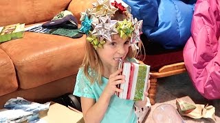 KIDS NEVER ENDING WRAPPING PAPER PRANK | KIDS OPENING CHRISTMAS PRESENTS | DYCHES FAM