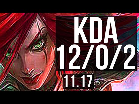 KATARINA vs LUCIAN (MID) | 12/0/2, Quadra, Legendary, 6 solo kills | BR Grandmaster | v11.17