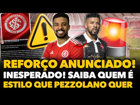 🔴 AGORA! INTER ANUNCIA CONTRATAÇÃO DE NOVO REFORÇO! UM NOME QUE NINGUÉM ESPERAVA! SAIBA QUEM ELE É