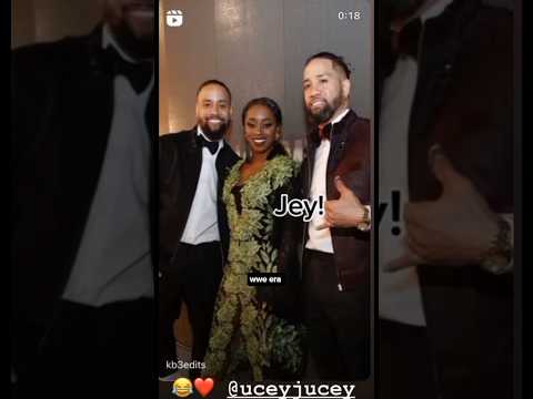 Jimmy uso,Naomi and Jay uso together #wwe