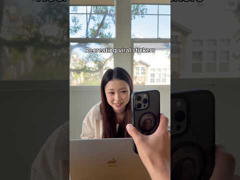 Recreating viral meme stickers with my boyfriend while “working” 🤭💛#trend #stickers #couple #cute