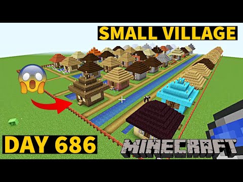 I build Small Village in Minecraft Creative mode 2023 Day 686