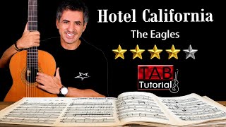 Hotel California by The Eagles | Fingerstyle Guitar Tutorial + Sheet & Tab