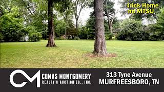 Auction in Murfreesboro! 3 BR, 2 BA Brick Ranch Near MTSU – 313 Tyne Ave | Oct. 30th, 2025