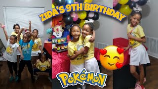 Girl Pokemon theme party ideas | Zida's 9th Pokemon Theme Birthday Girl's Party