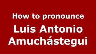 How to pronounce Luis Antonio Amuchástegui