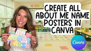 Create All About Me Bubble Letter Posters for the First Day & Week of School for Students & Class