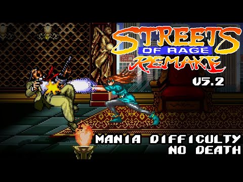 Streets of Rage Remake 5.2 - BKM Blaze, Mania NO DEATH (No Police, No Guns) SoR1 Route!
