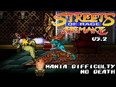 Streets of Rage Remake 5.2 - BKM Blaze, Mania NO DEATH (No Police, No Guns) SoR1 Route!