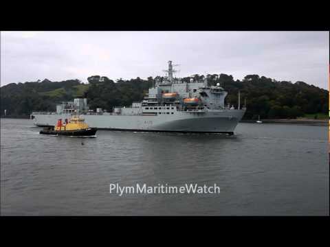 RFA Argus entering devonport