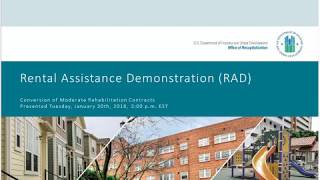 RAD  Conversion of Moderate Rehabilitation Contracts Webinar