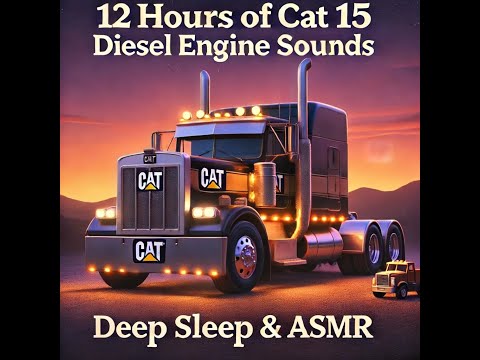 12 Hours of Caterpillar CAT 15 Diesel Engine Idle | Continuous Sleep & White Noise