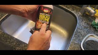 Quick'n Brite Fireplace Brick and Stone Cleaner Test Clean