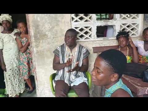Students of Osae krodua Anglican JHS performing Agbadza dance