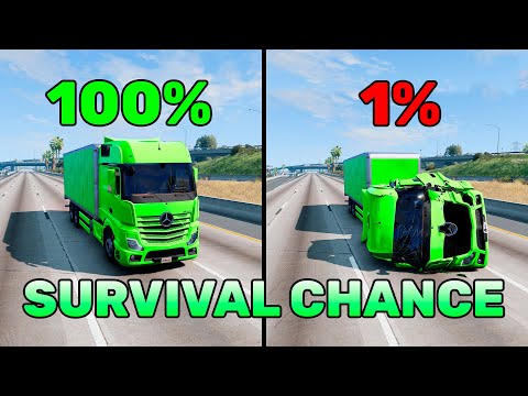 BeamNG.drive Realistic Crashes #40 | Epic Survival Chance Test