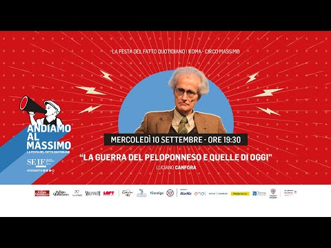 The Peloponnesian War and the present. Luciano Canfora at the Festa del Fatto