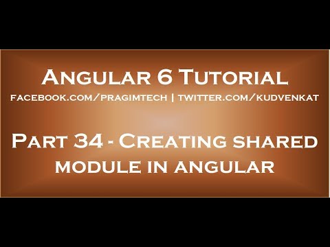 Creating shared module in angular