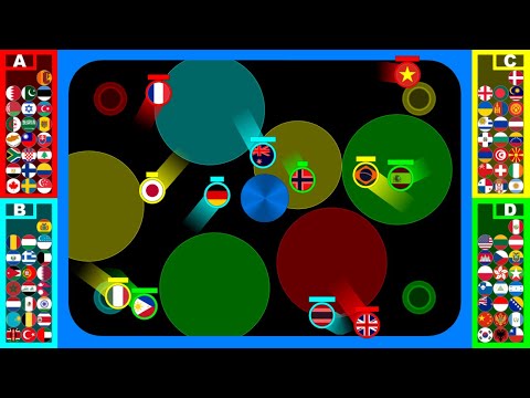 [Team Battle] Don't Enter Enemy's Circle | 100 Countries Marble Race
